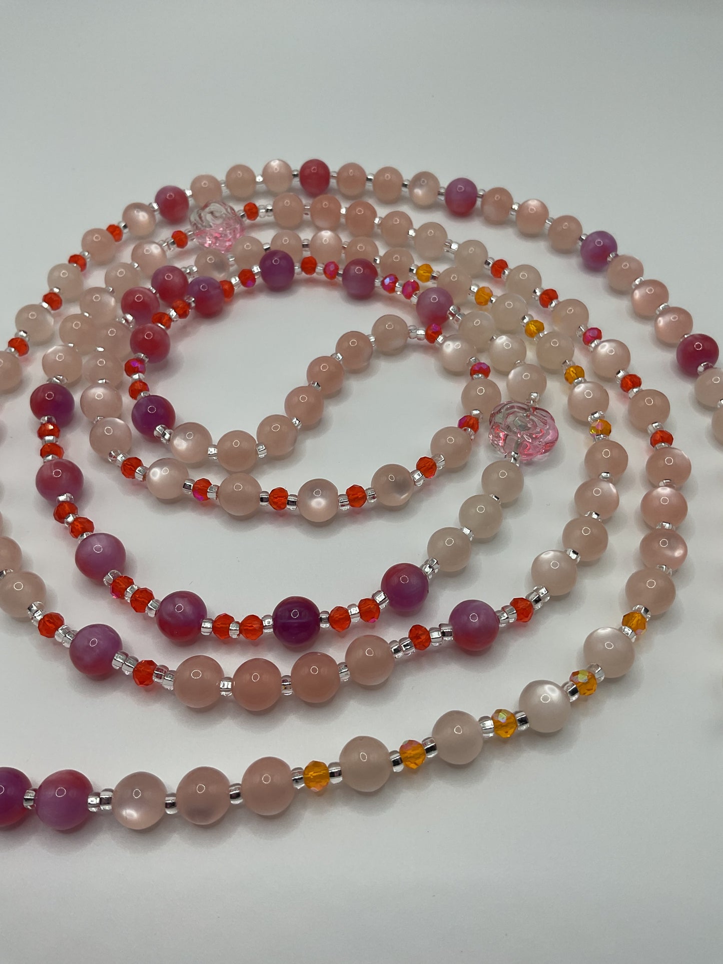 Colors change waist beads