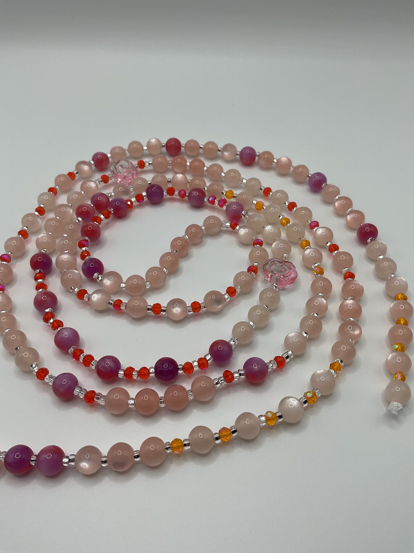 Colors change waist beads