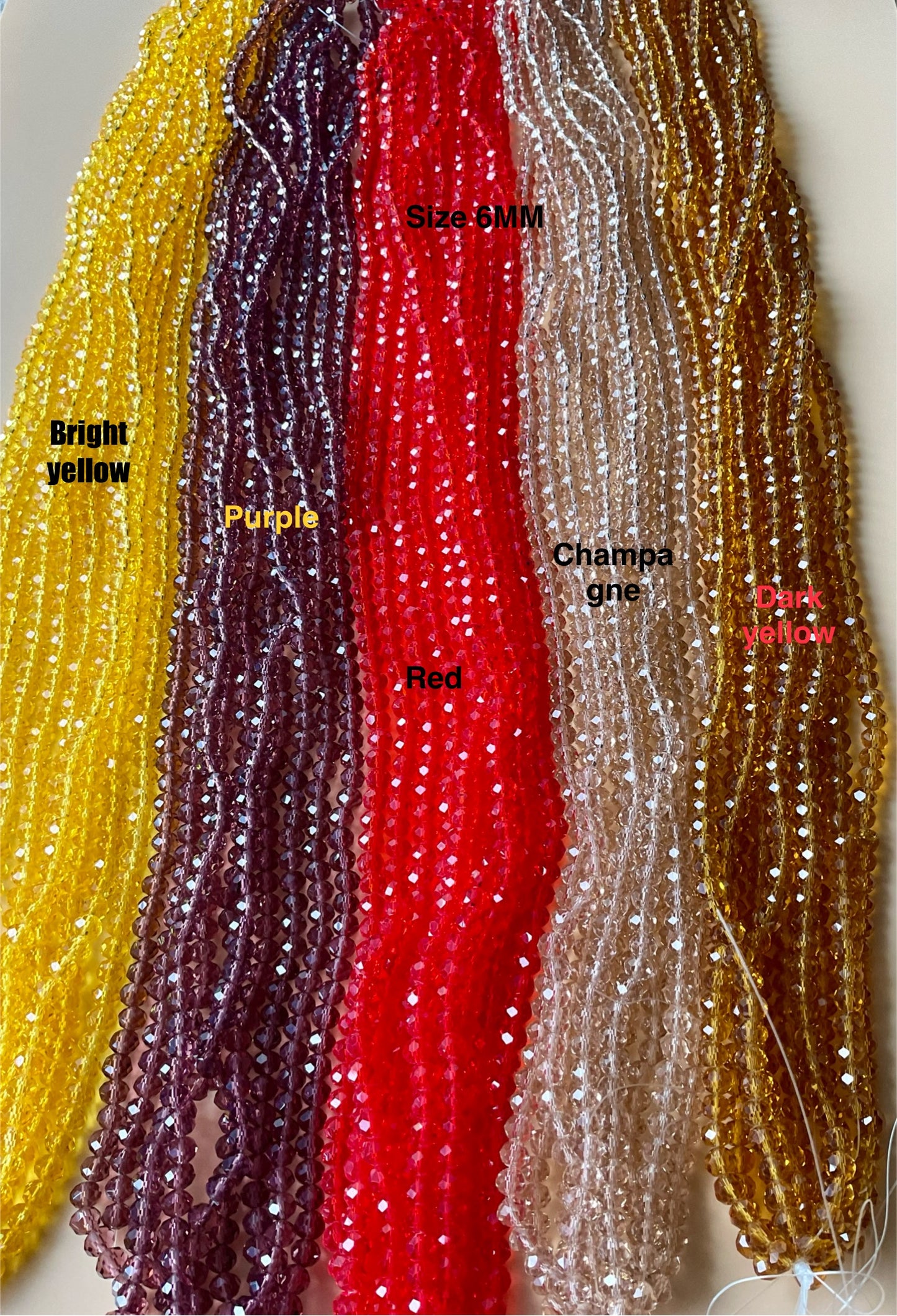 6MM crystal glass beads