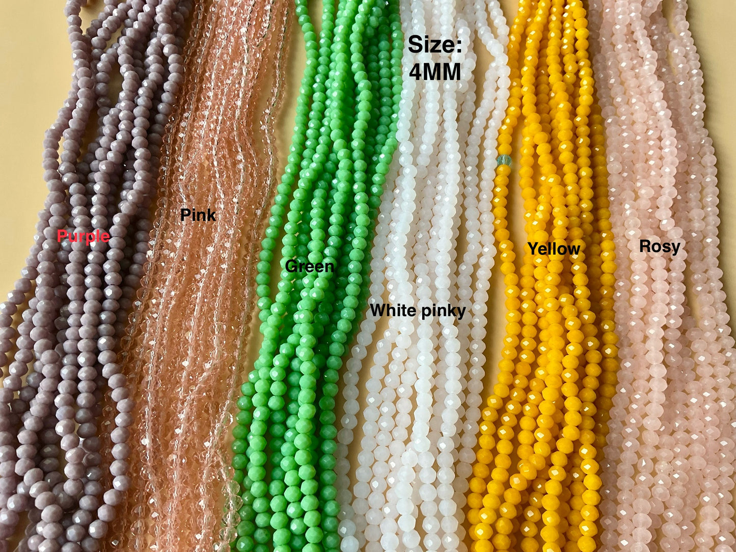 4MM crystal glass beads