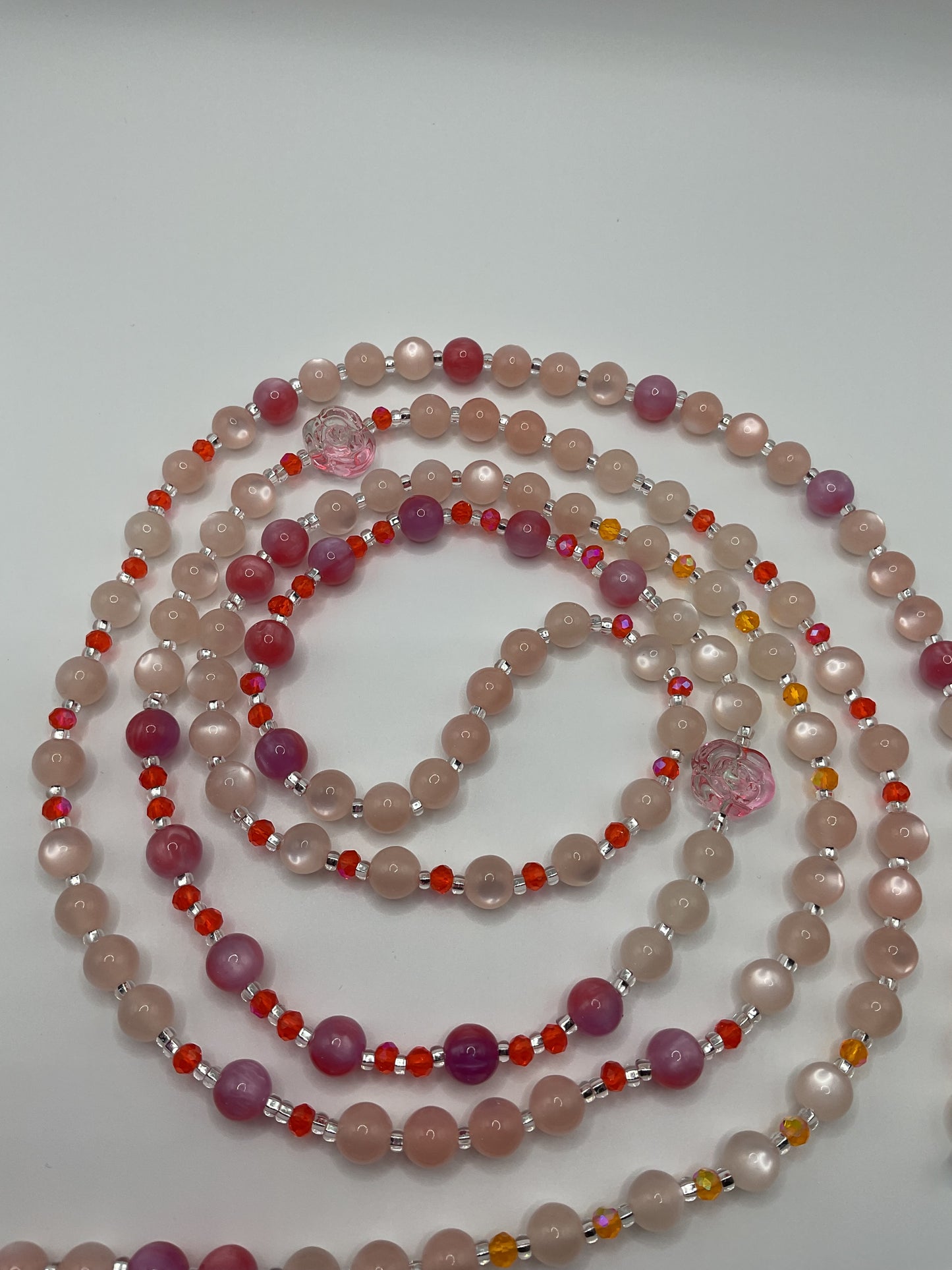 Colors change waist beads