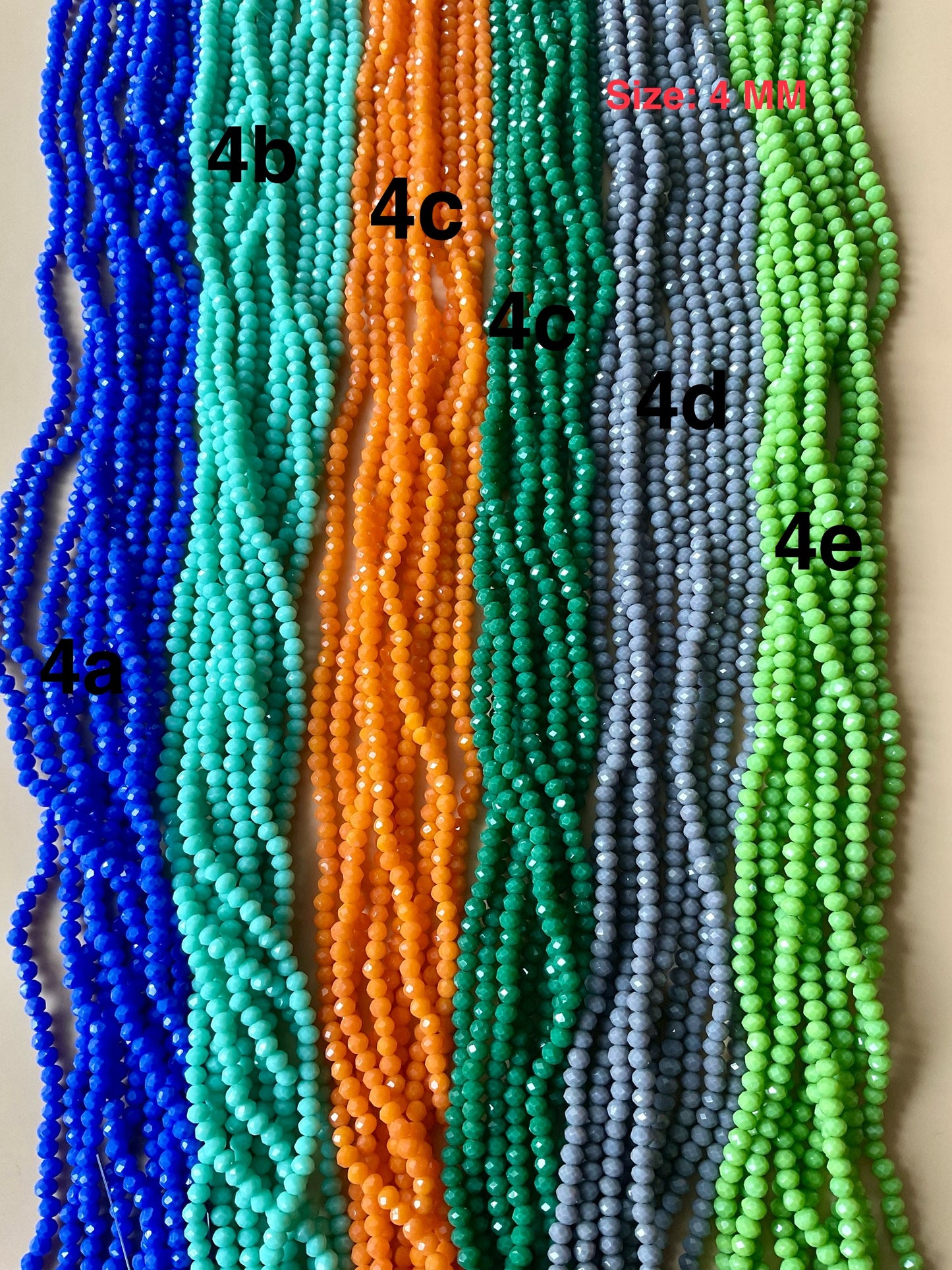 4MM crystal glass beads