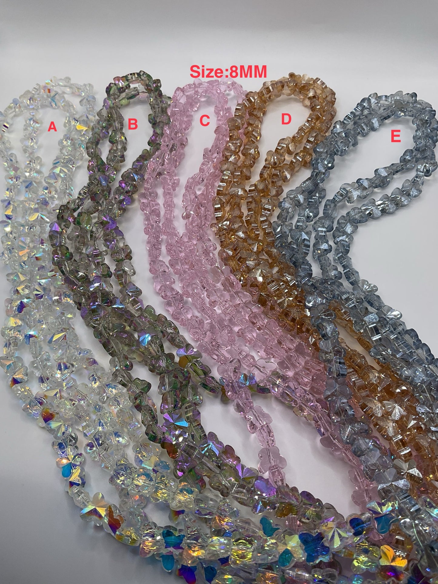8MM accents butterflies accent beads