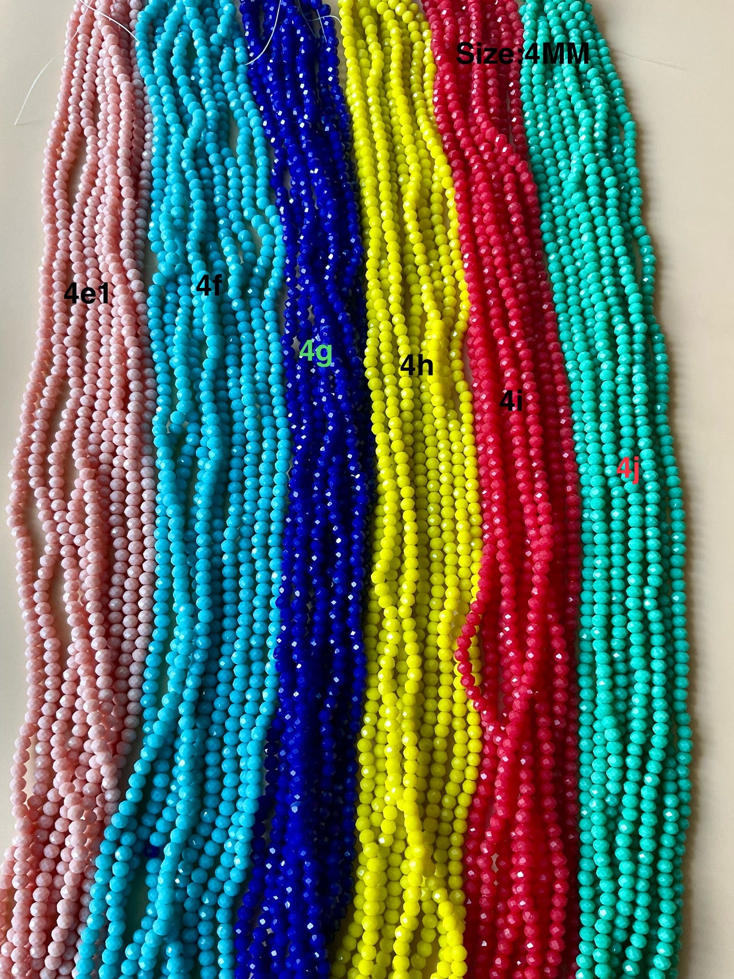 4MM crystal glass beads