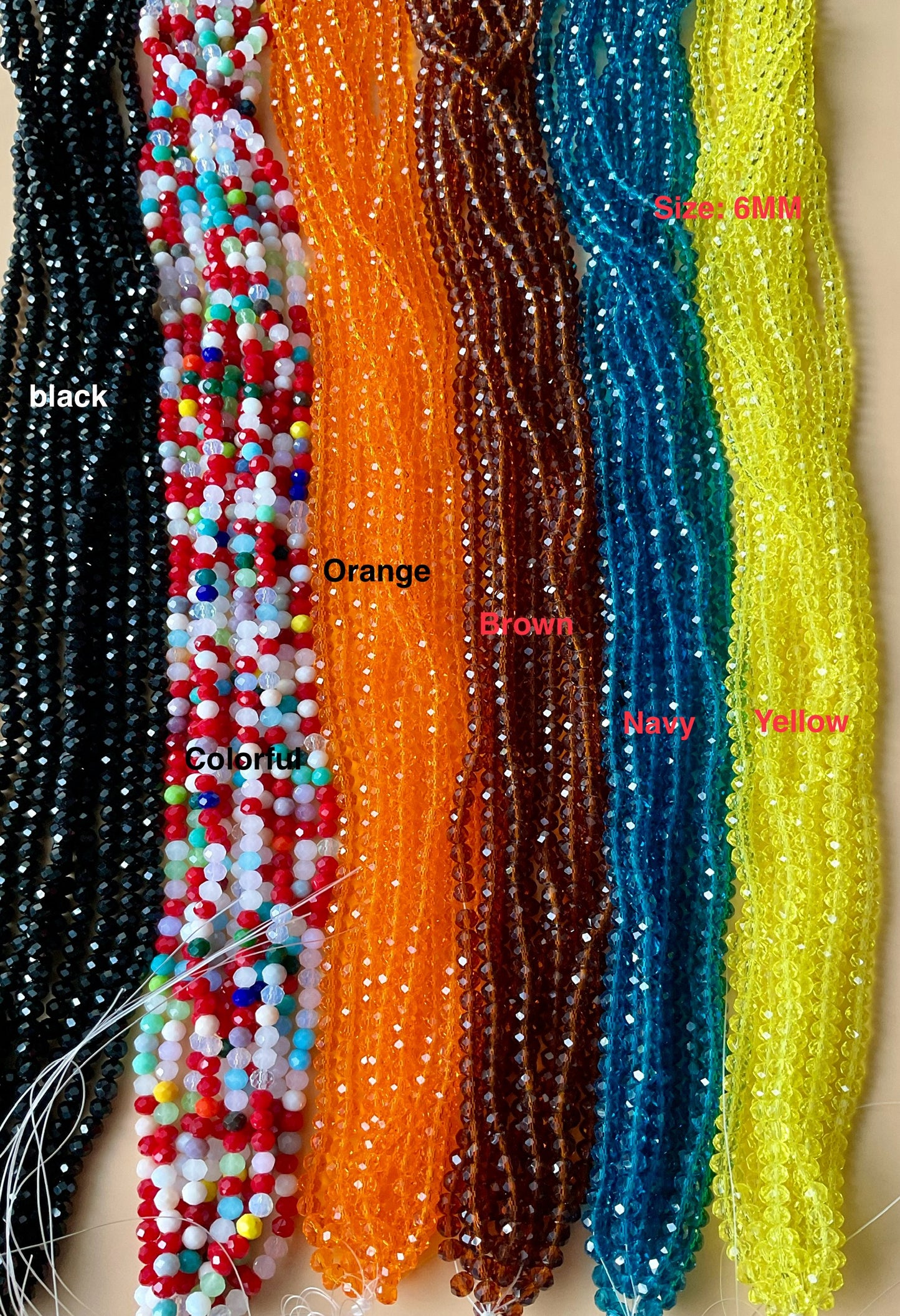 6MM crystal glass beads