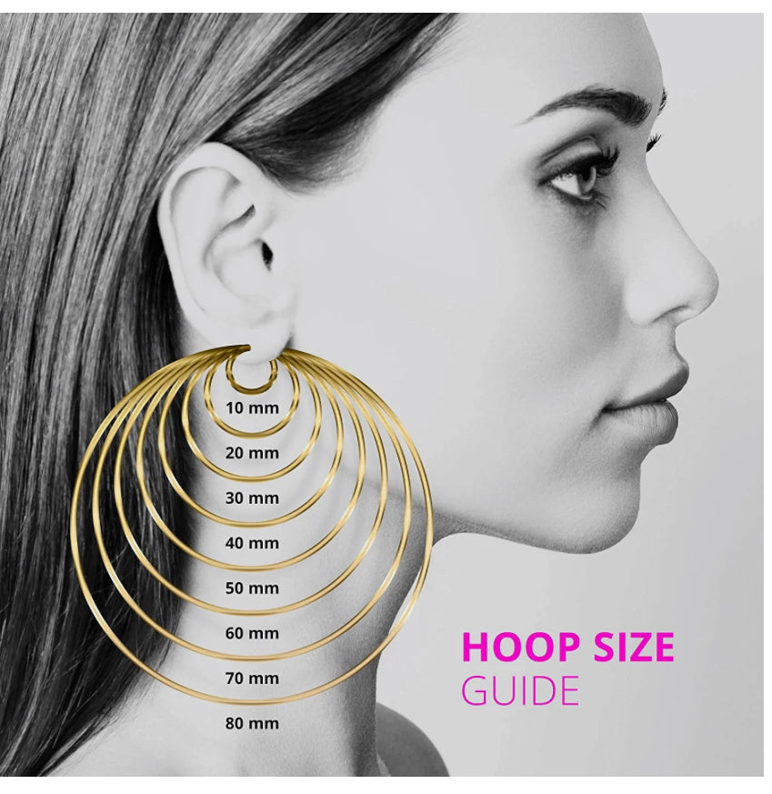 Spicy black earrings hoop