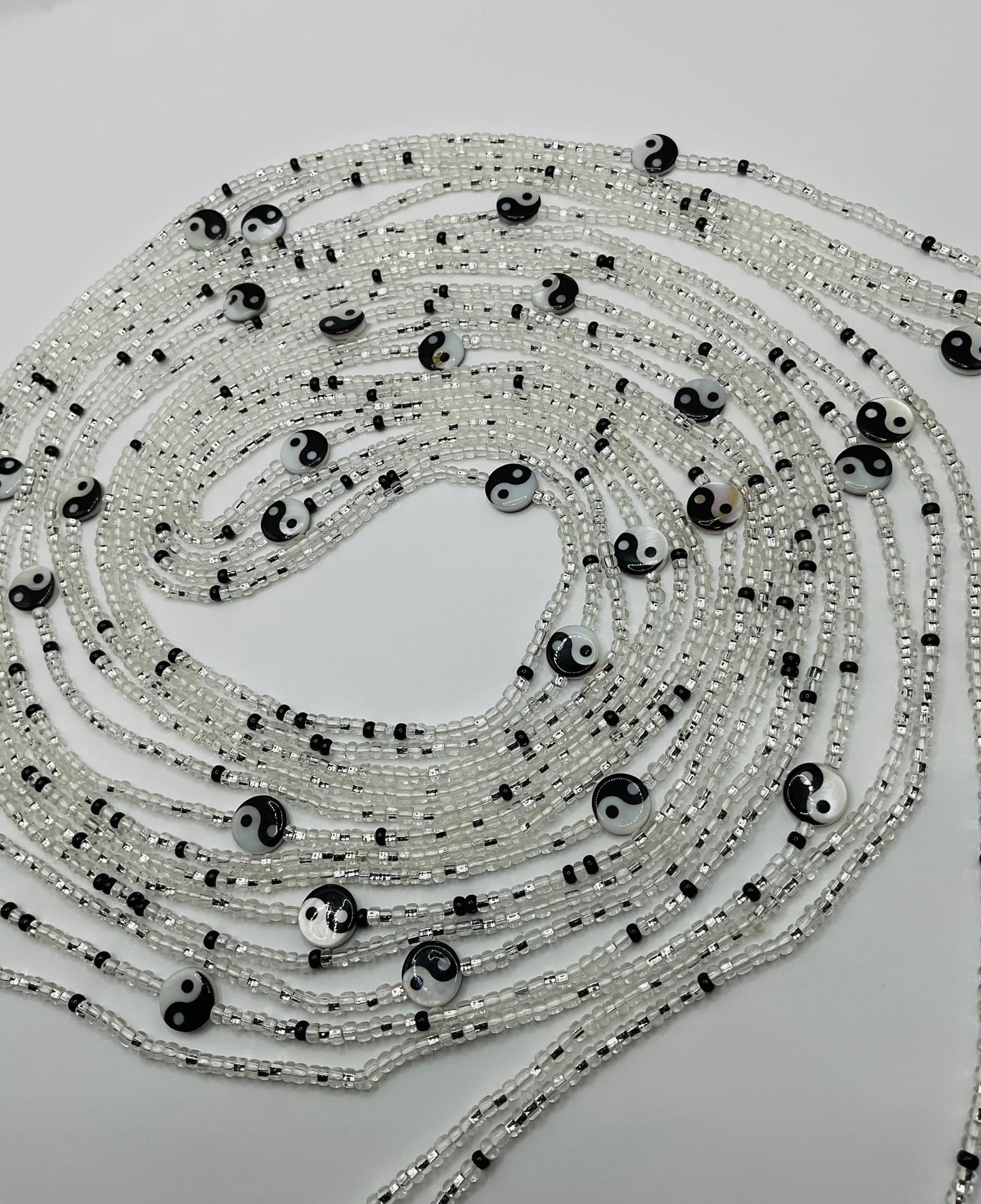 Ying yang tie on Waistbeads