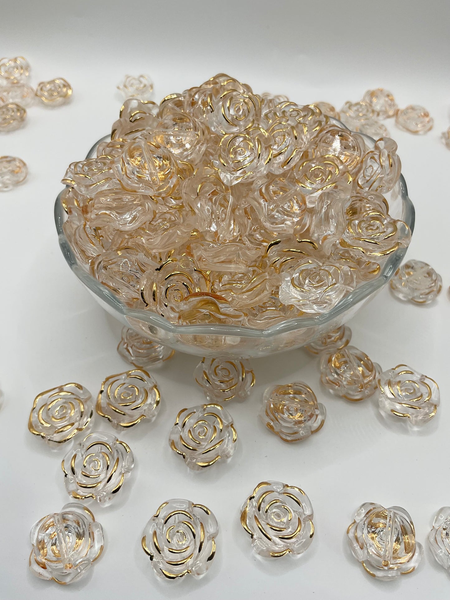Flowers accent beads for jewelry making