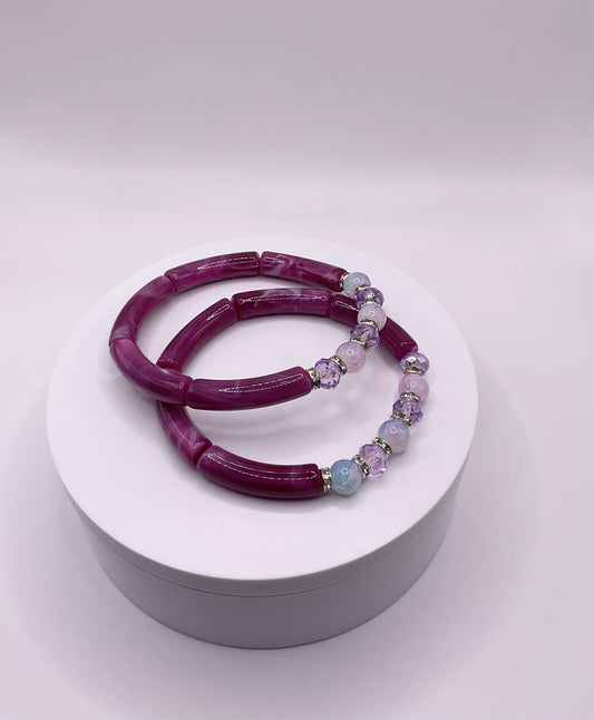 Purple bangles bracelet