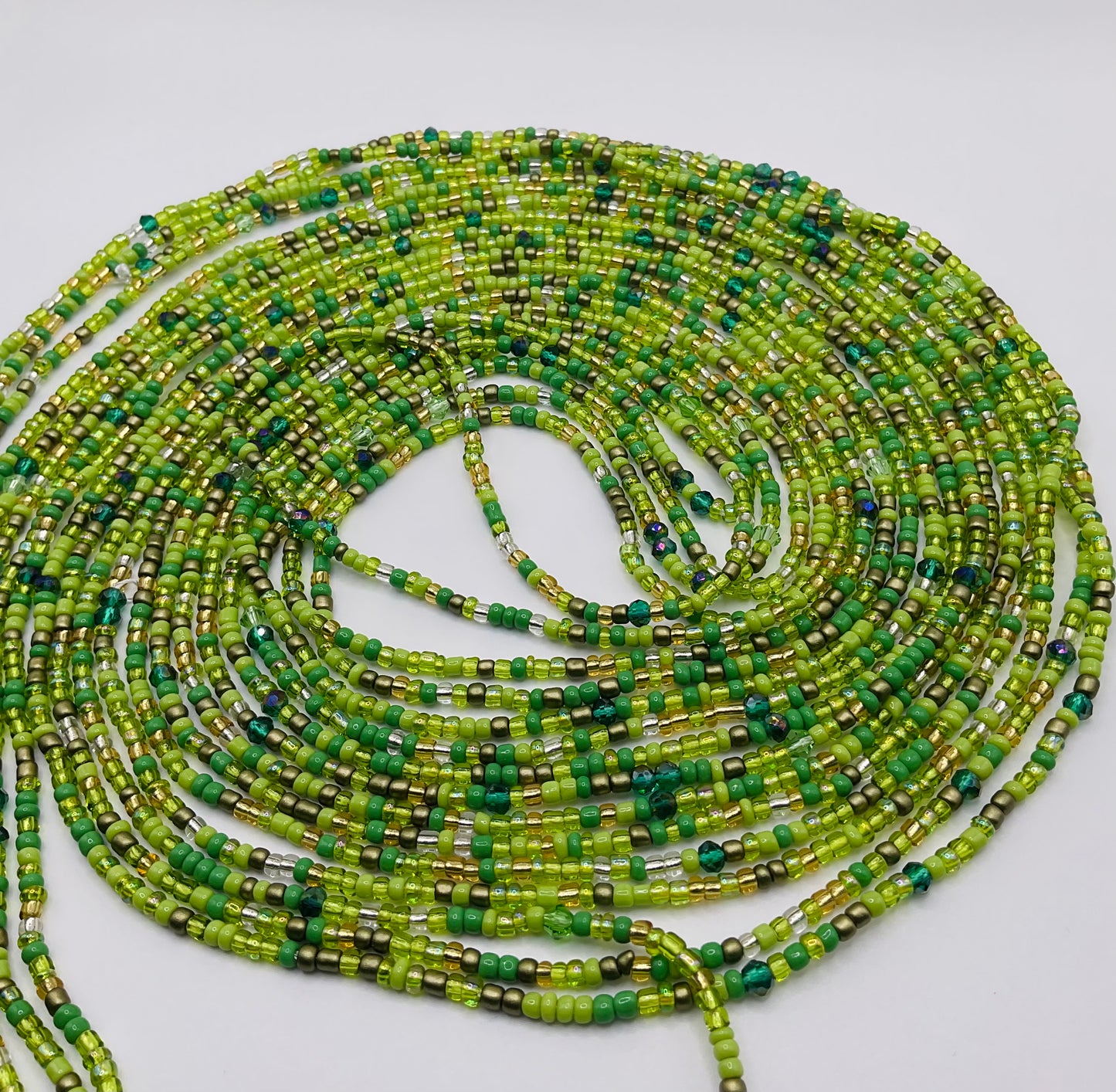 All green Mixed Waist Beads