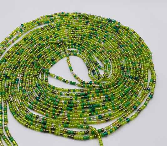 All green Mixed Waist Beads