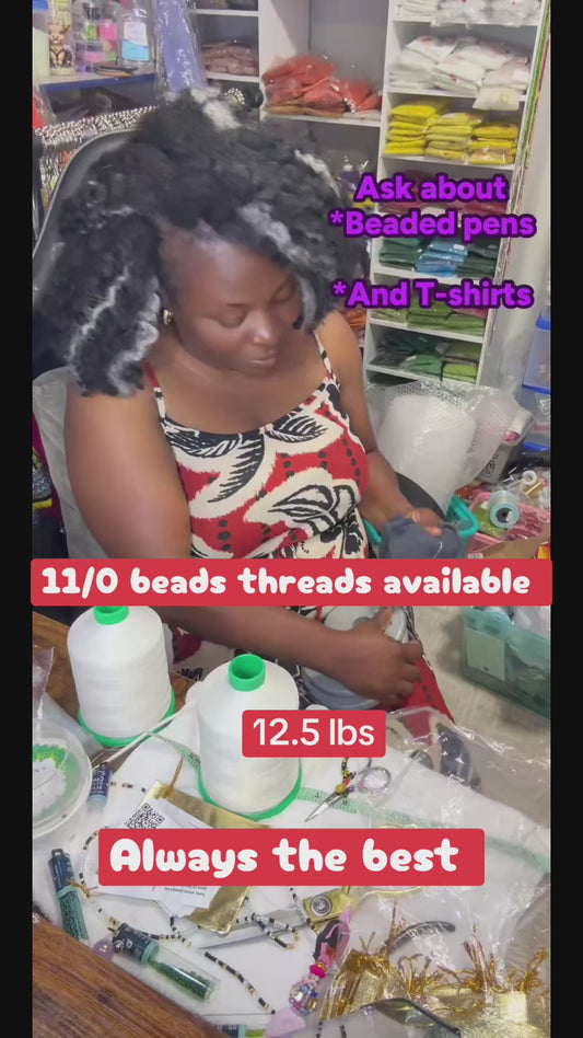 11/0 and 12/0 beads thread